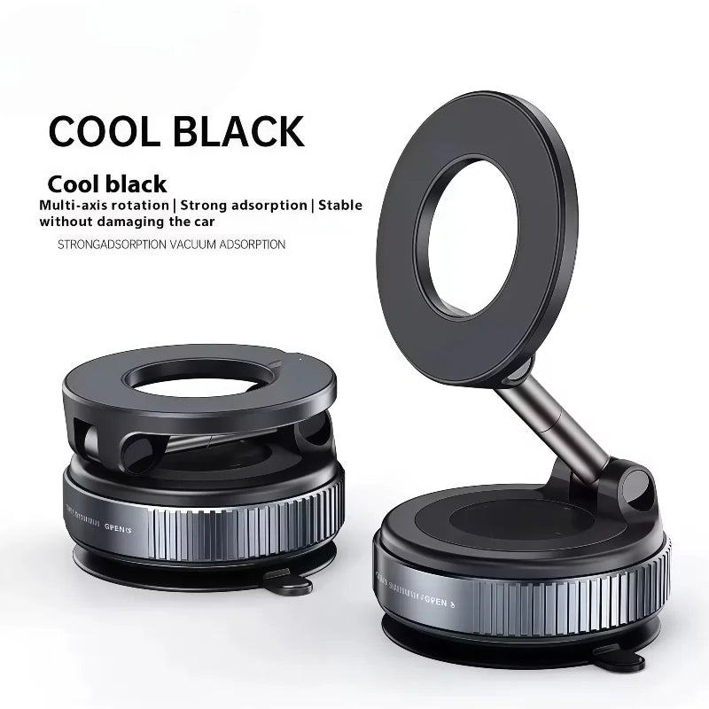 Vacuum Strong Magnetic Car Phone Holder Foldable Design 360° Adjustable Foldable Car Vacuum Mount For Car/Desk/Bathroom/Universa