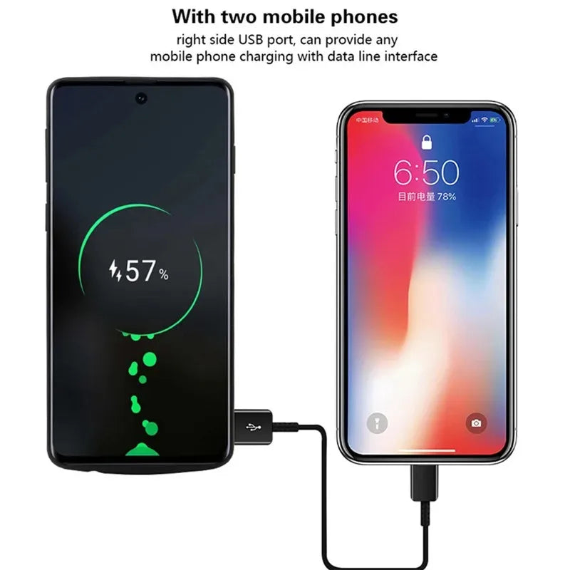 10000mAh Battery Charger Case Powerbank For IPhone 6 7 8 SE X XS XR 11 12 13 14 15 16 pro Backup External Phone Charging Case