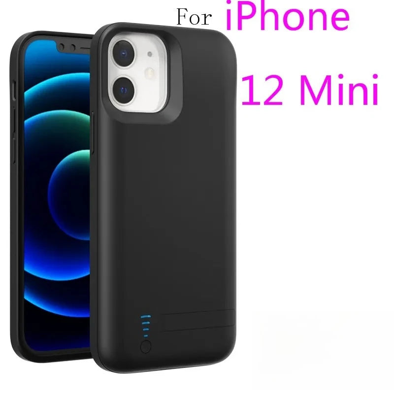 10000mAh Battery Charger Case Powerbank For IPhone 6 7 8 SE X XS XR 11 12 13 14 15 16 pro Backup External Phone Charging Case