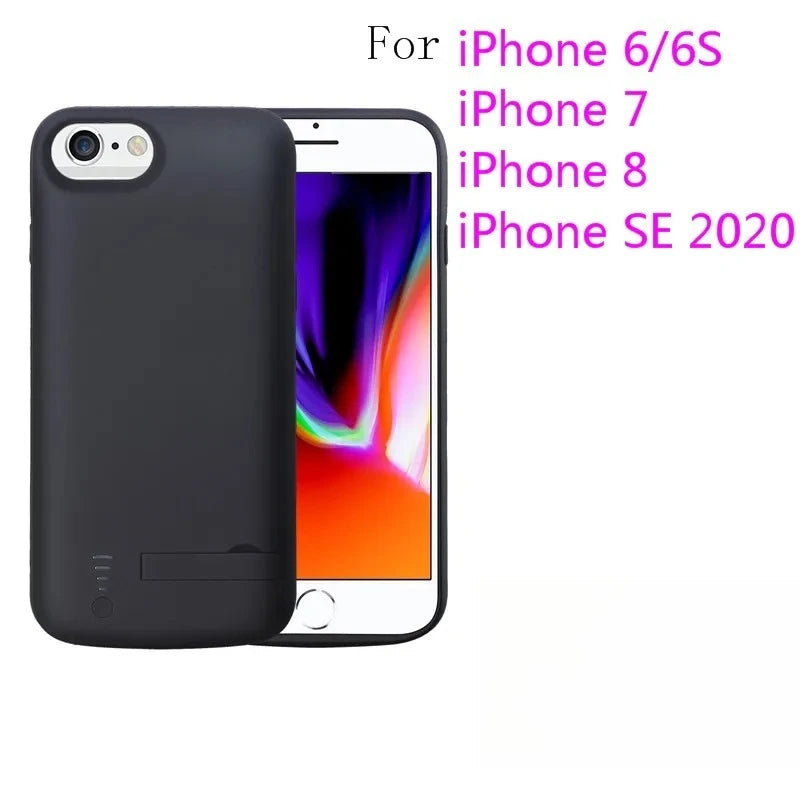 10000mAh Battery Charger Case Powerbank For IPhone 6 7 8 SE X XS XR 11 12 13 14 15 16 pro Backup External Phone Charging Case