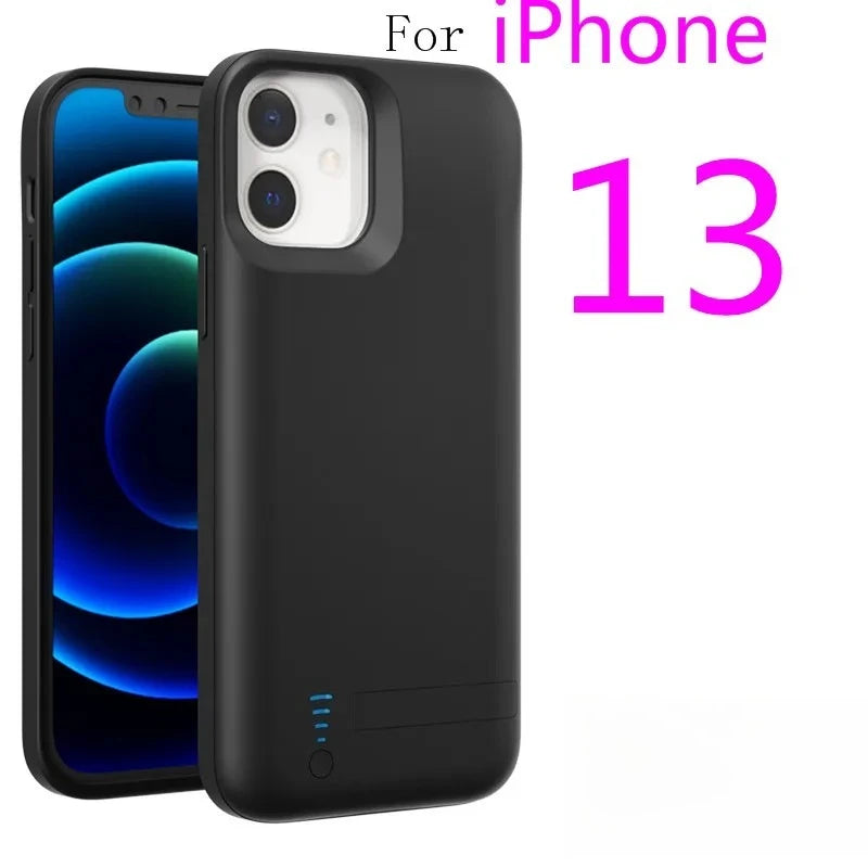 10000mAh Battery Charger Case Powerbank For IPhone 6 7 8 SE X XS XR 11 12 13 14 15 16 pro Backup External Phone Charging Case