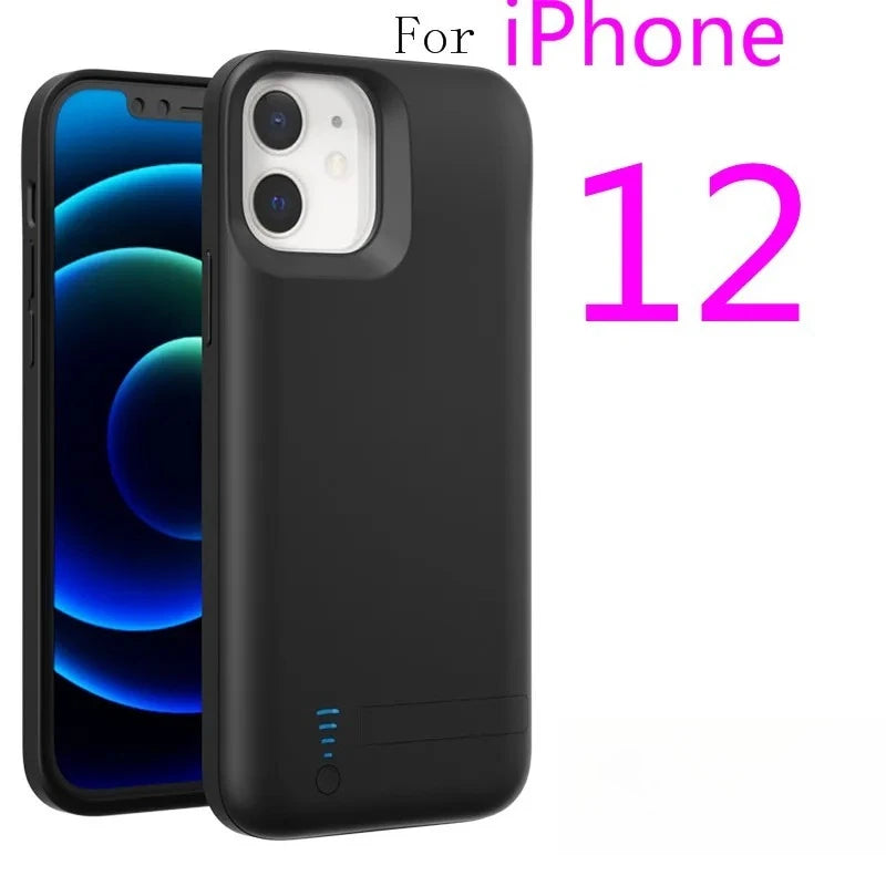 10000mAh Battery Charger Case Powerbank For IPhone 6 7 8 SE X XS XR 11 12 13 14 15 16 pro Backup External Phone Charging Case