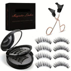 8pcs Magnetic Eyelash Kit Natural False Lashes Waterproof Eyelashes Extension Kit Reusable Wispy False Eyelashes Makeup Tools